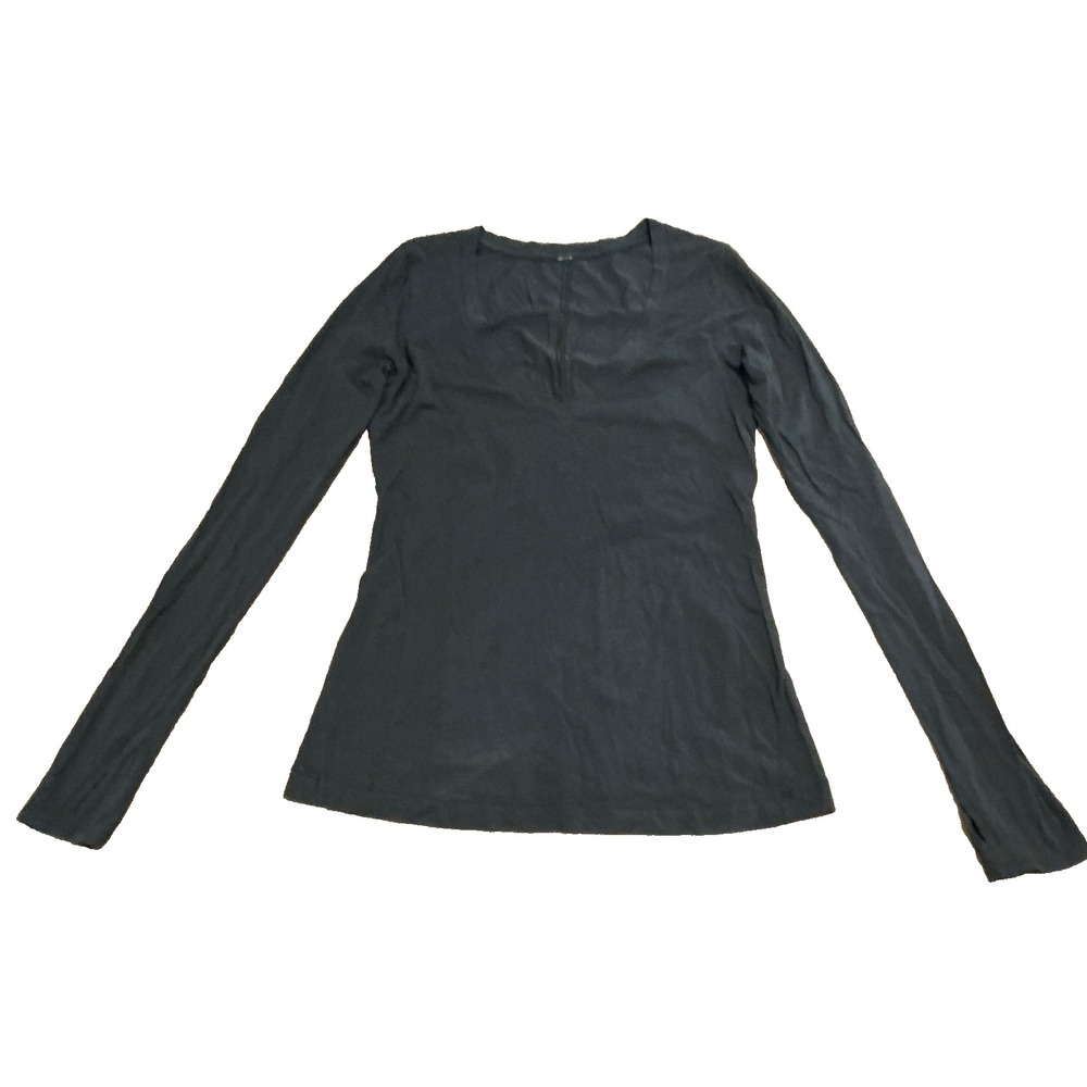 Lululemon Women's Black Long Sleeve Top SIZE 6 Basic Layer T-shirt Performance